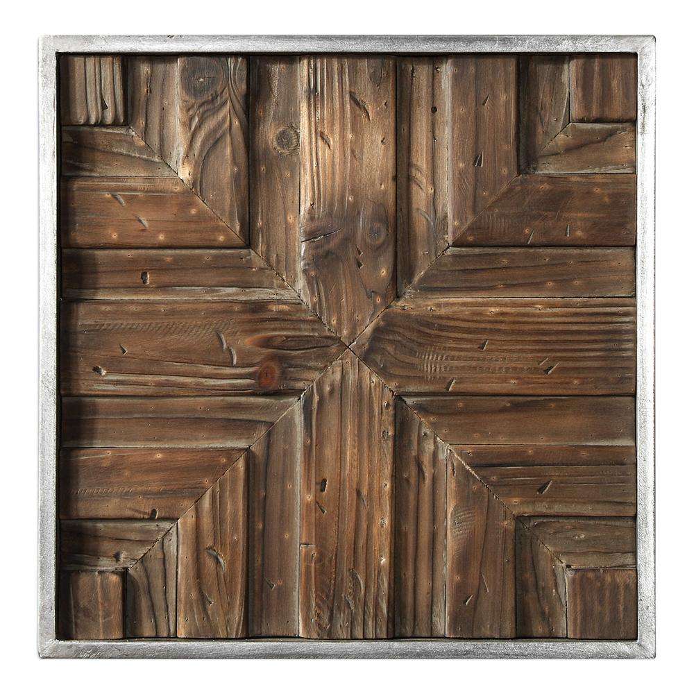 Uttermost 04115 Bryndle Rustic Wooden Squares, Set of Nine