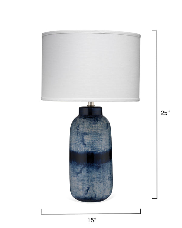 Batik Table Lamp Blue and White - Large-Jamie Young-JAMIEYO-9BATIKLGD131-Table Lamps-2-France and Son