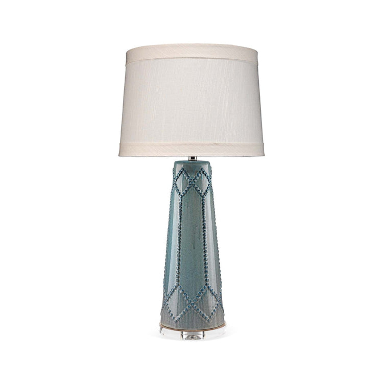 Hobnail Table Lamp-Jamie Young-JAMIEYO-9HOBNAILTEAL-Table LampsTeal-1-France and Son