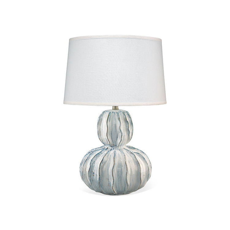 Oceane Gourd Table Lamp-Jamie Young-JAMIEYO-9OCEAWHC131G-Table Lamps-1-France and Son