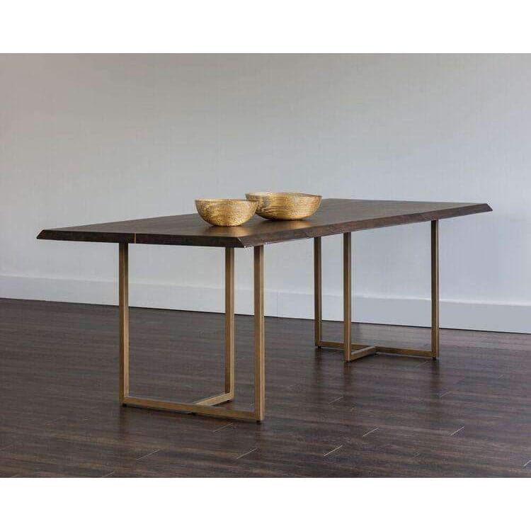 Donnelly Dining Table-Sunpan-SUNPAN-103315-Dining TablesAntique Brass-Dark Mango-2-France and Son