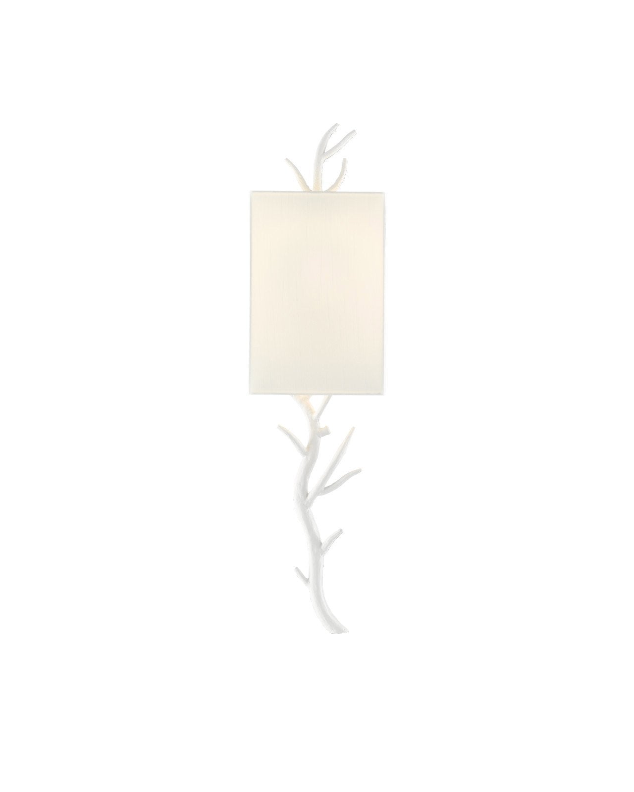 Baneberry White Wall Sconce, White Shade, Right