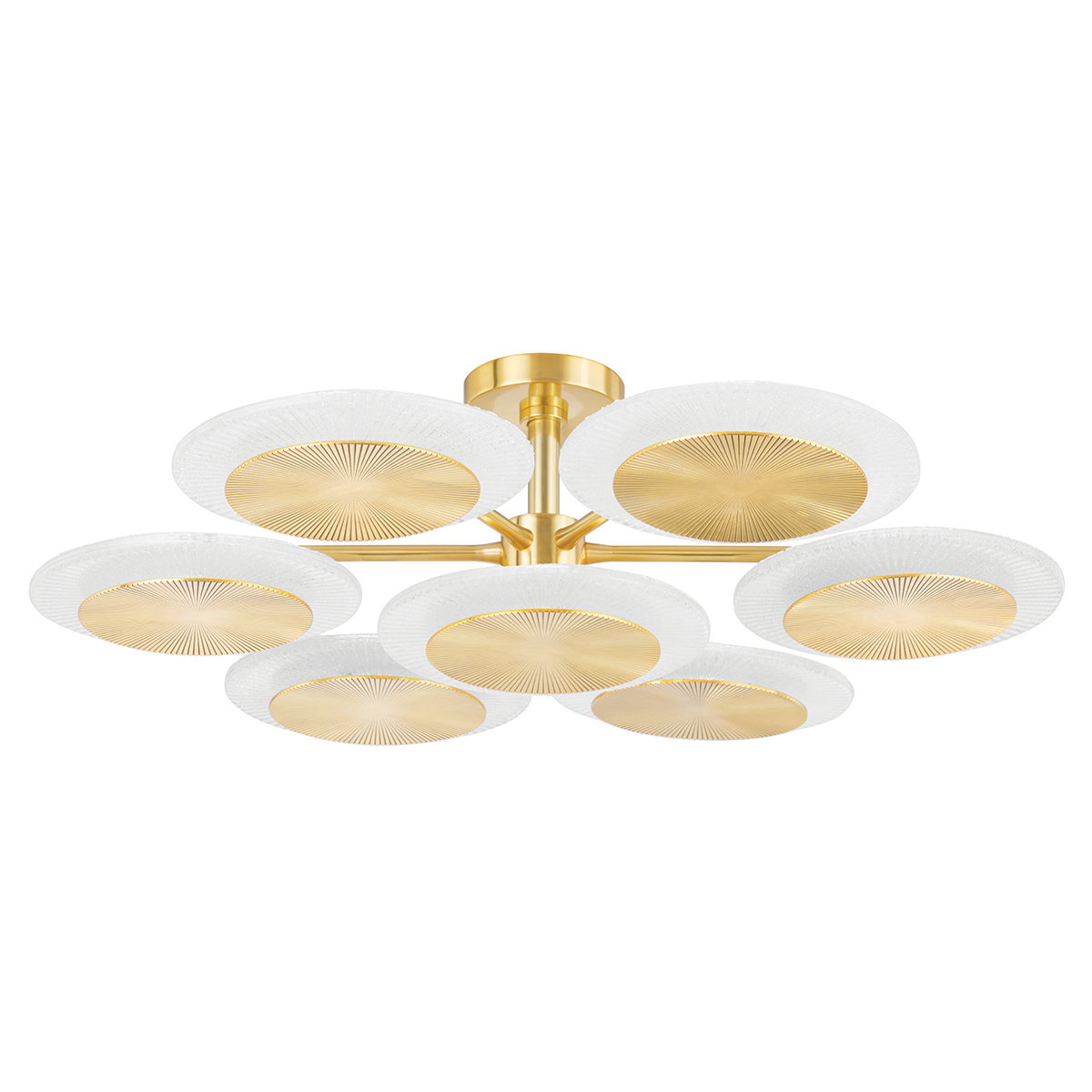 Topaz 7 Light Chandelier-Corbett Lighting-CORBETT-328-38-VPB-ChandeliersVintage Polished Brass-2-France and Son