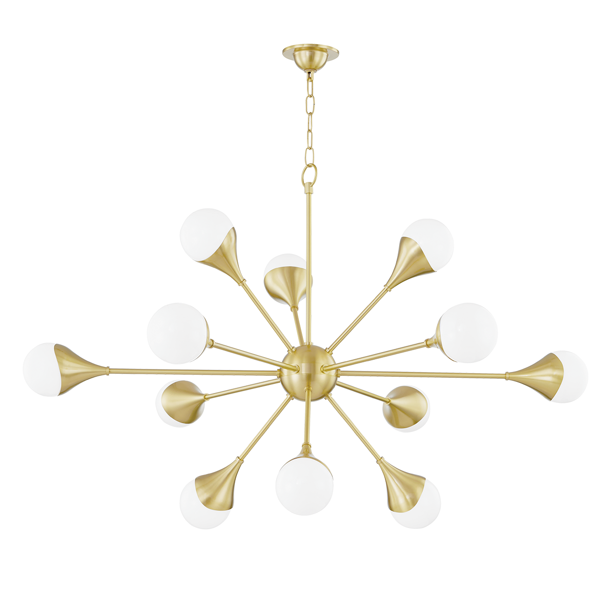Ariana 12 Light Chandelier-Mitzi-HVL-H375812-AGB-ChandeliersAged Brass-1-France and Son