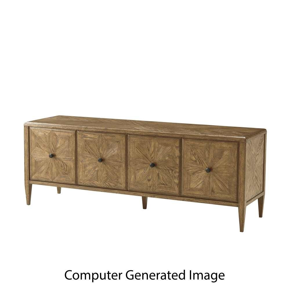Nova Entertainment Console-Theodore Alexander-THEO-TAS62019.C253-Sideboards & CredenzasLight Brown-1-France and Son