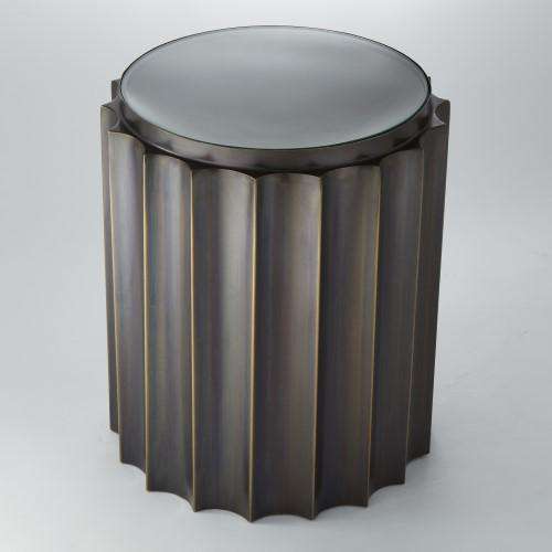 Fluted Column Table - Bronze-Global Views-GVSA-9.92134-Side Tables-1-France and Son