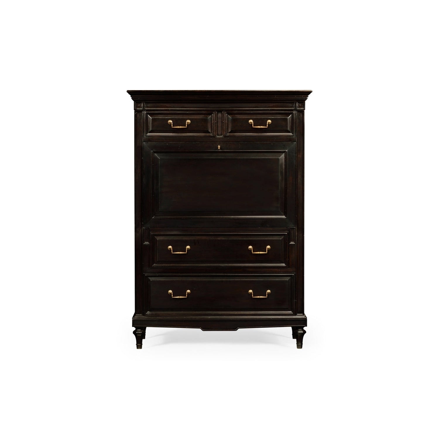 Directoire Style Ebonised Escritoire-Jonathan Charles-JCHARLES-494058-EBF-Media Storage / TV Stands-2-France and Son