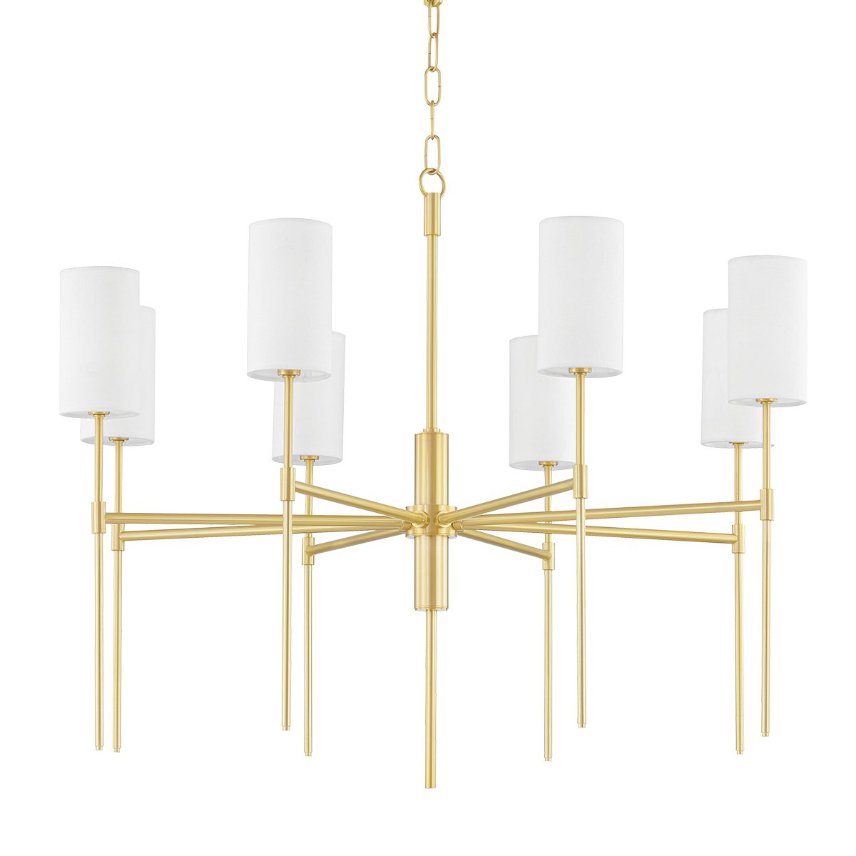 Olivia 8 Light Chandelier-Mitzi-HVL-H223808-AGB-ChandeliersAged Brass-1-France and Son