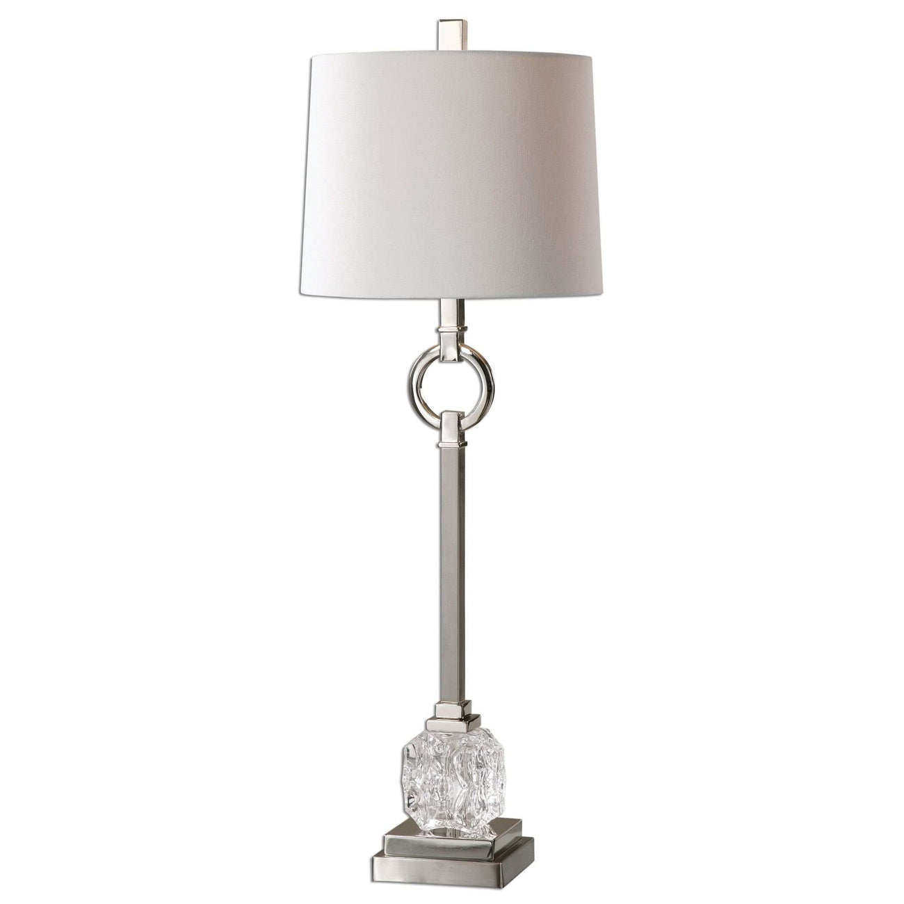 Bordolano Polished Nickel Buffet Lamp-Uttermost-UTTM-29199-1-Table Lamps-1-France and Son