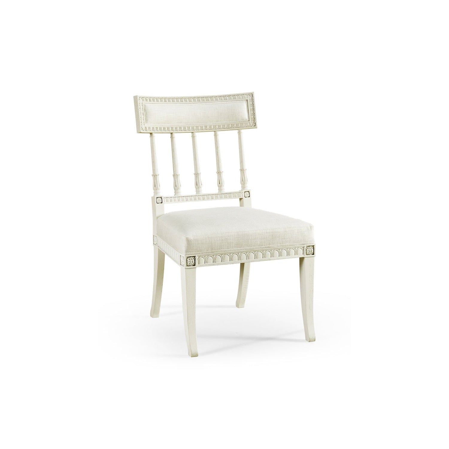 Altocumulus Klismos Side Chair-Jonathan Charles-JCHARLES-002-2-120-CHK-Dining Chairs-1-France and Son