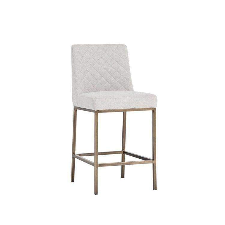 Leighland Counter Stool - Fabric-Sunpan-SUNPAN-102822-Bar StoolsLight Grey-1-France and Son