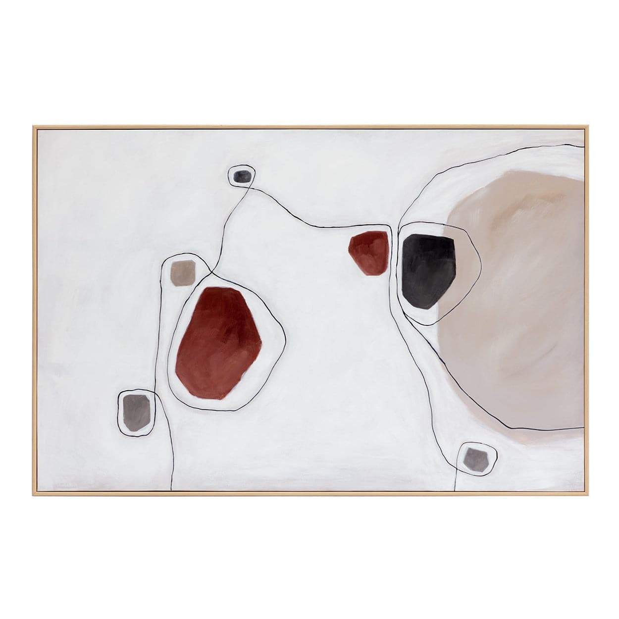 Connectivity - 72" X 48" - Natural Floater Frame-Sunpan-SUNPAN-A0360-Wall Art-1-France and Son