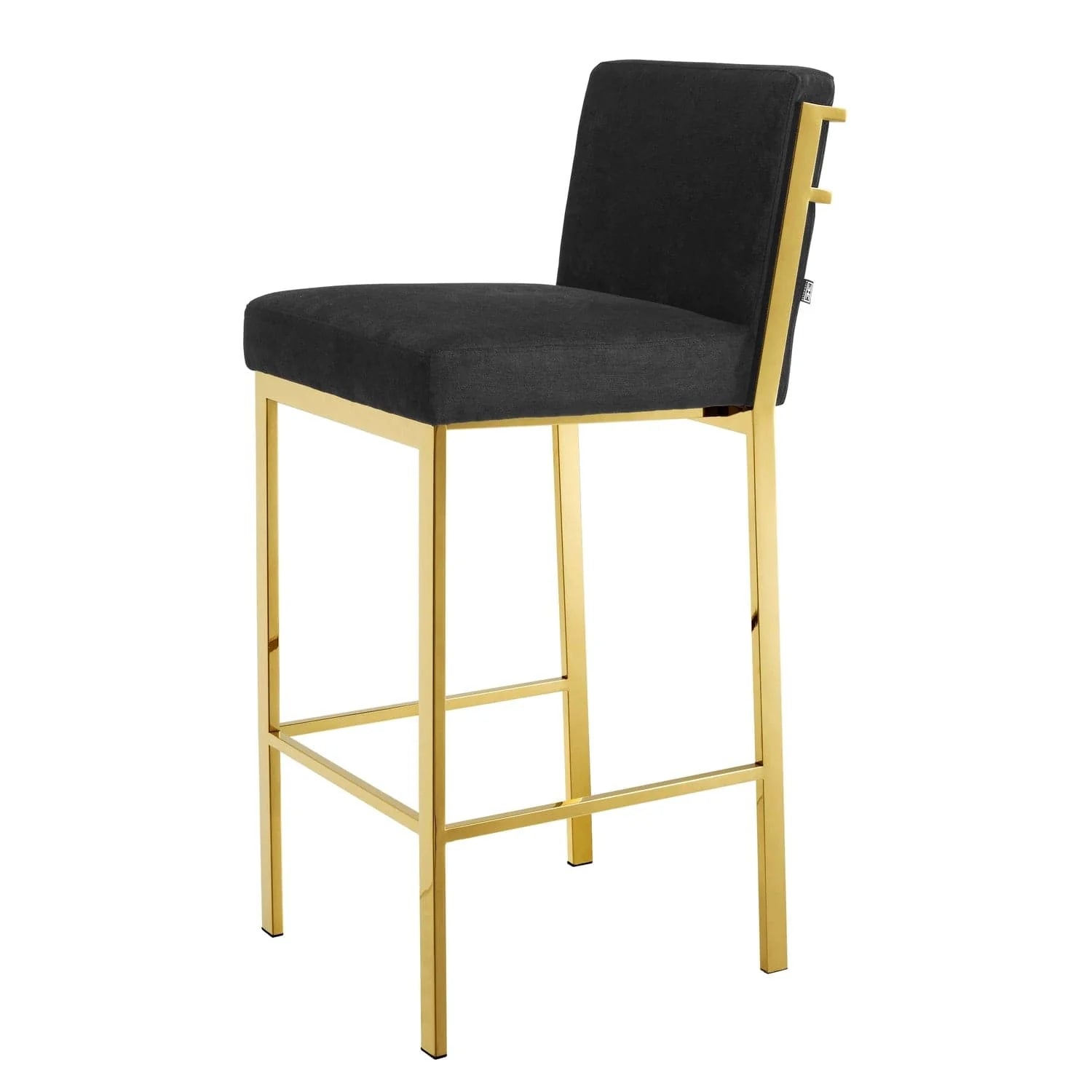 Bar Stool Scott-Eichholtz-EICHHOLTZ-A111419-Bar StoolsGold finish / Black Velvet-1-France and Son