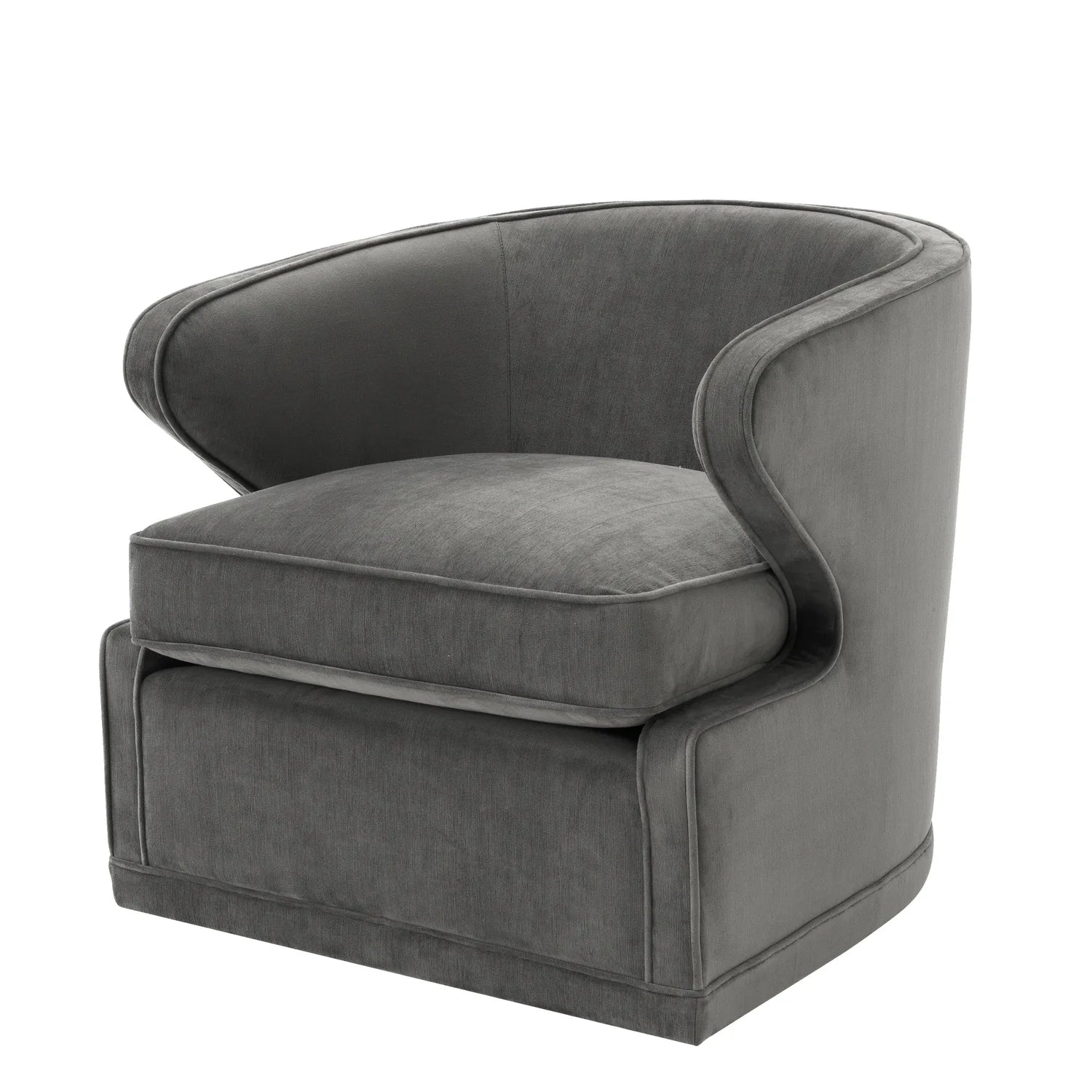 Swivel Chair Dorset Granite Grey-Eichholtz-EICHHOLTZ-A111503-Lounge Chairs-1-France and Son