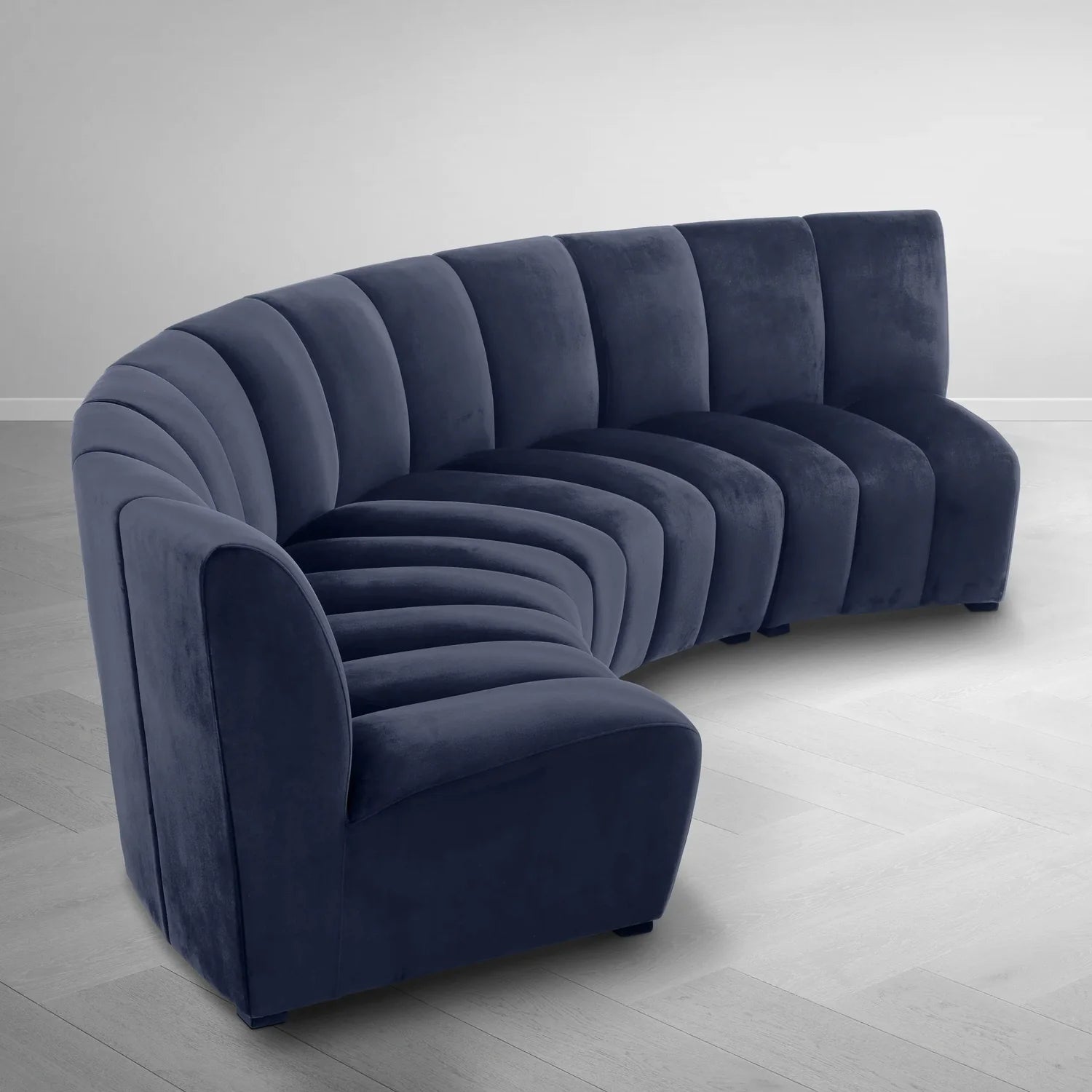 Modular Sofa Lando - Savona midnight blue velvet-Eichholtz-EICHHOLTZ-A112689-Sofas-5-France and Son