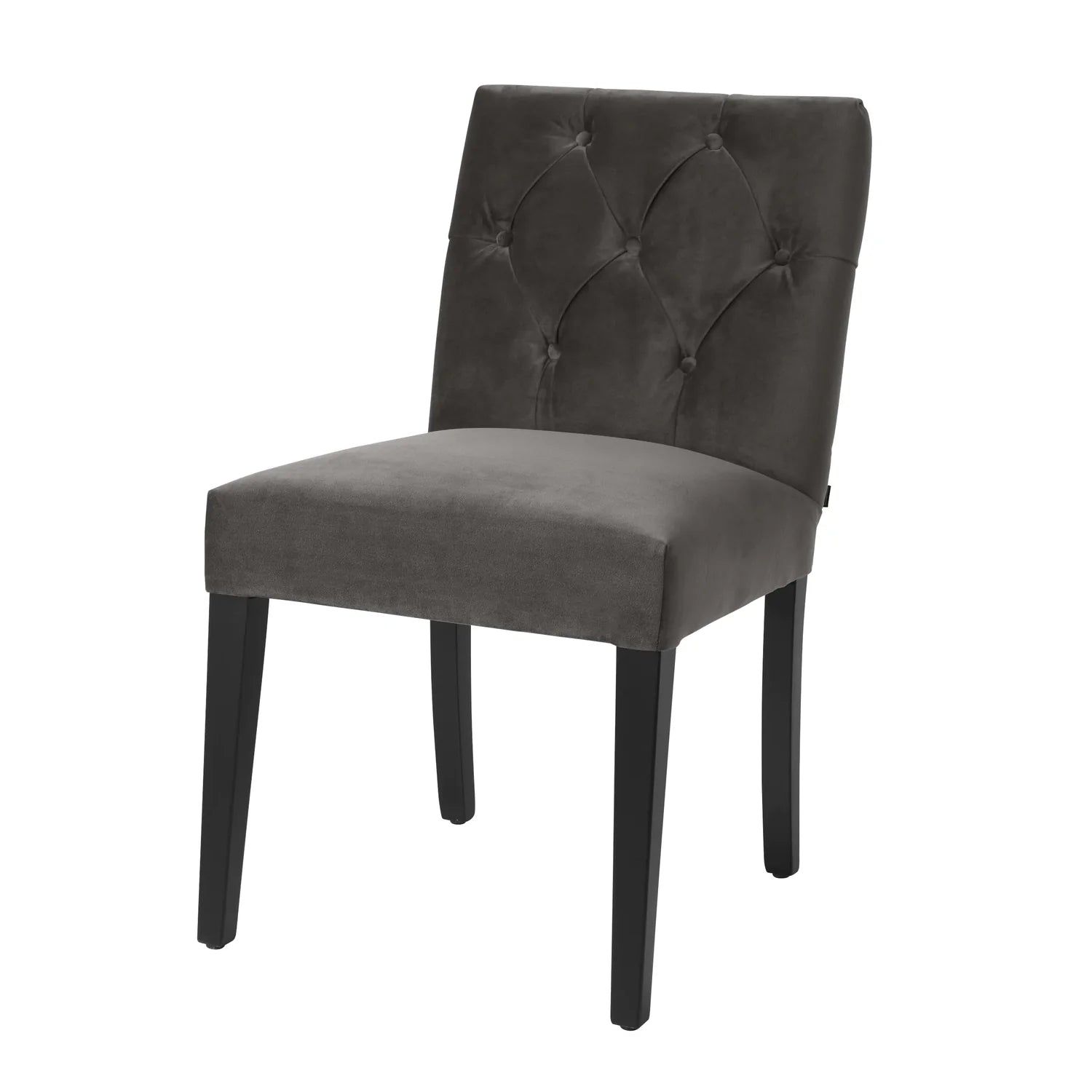 Dining Chair Atena Savona Grey Velvet-Eichholtz-EICHHOLTZ-A113947-Dining Chairs-1-France and Son