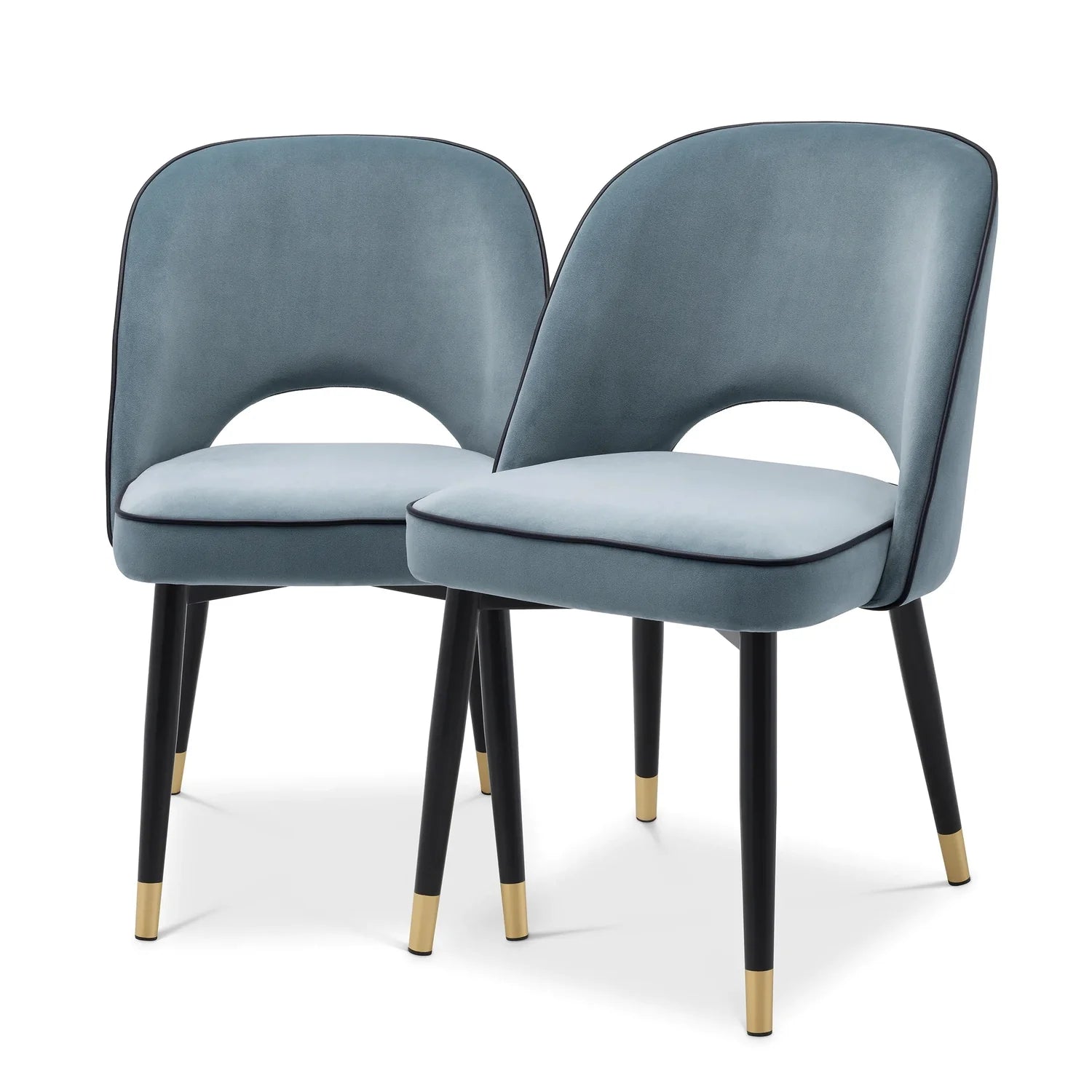 Dining Chair Cliff - Set of 2-Eichholtz-EICHHOLTZ-A114301-Dining ChairsSavona blue velvet-11-France and Son