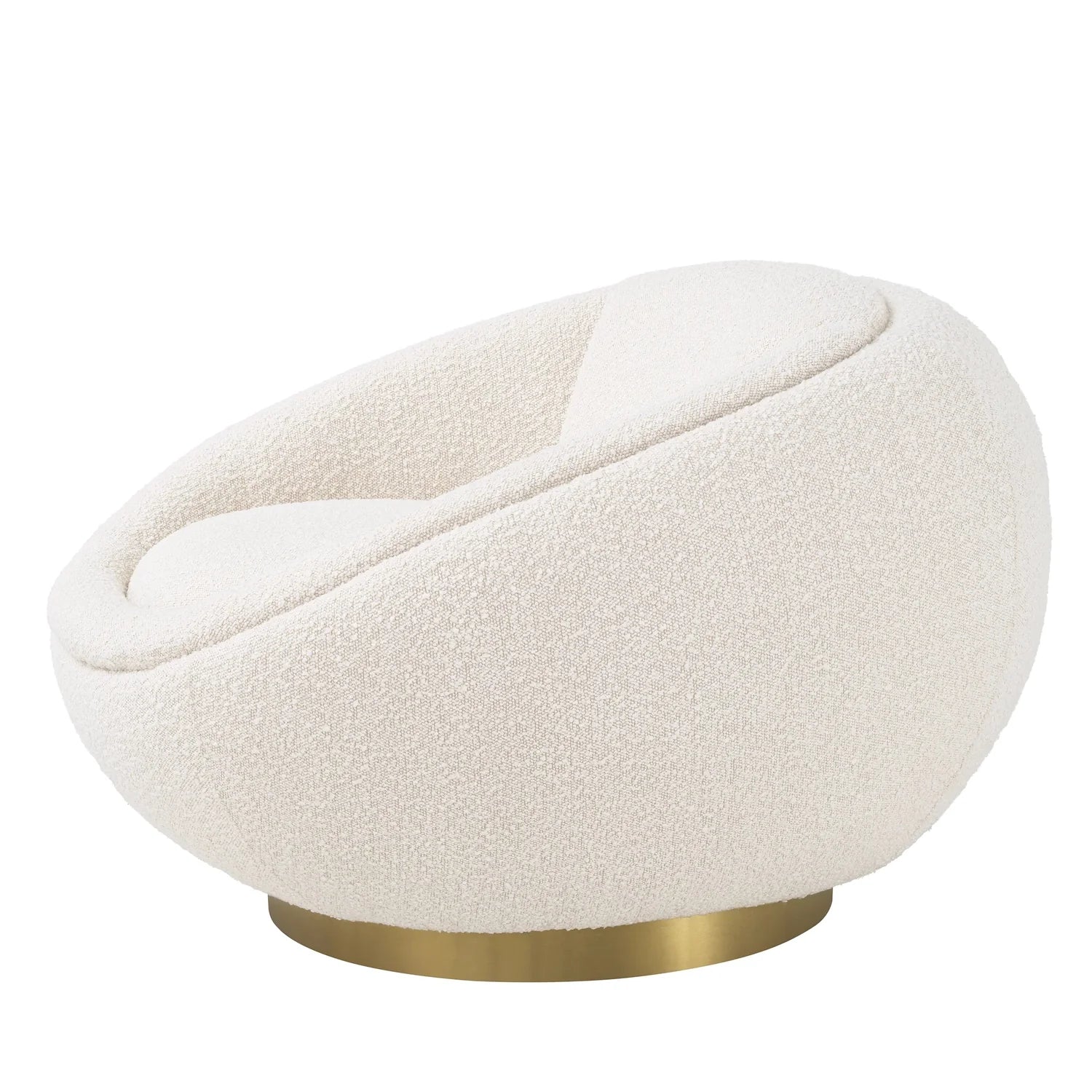 Swivel Chair Bollinger Bouclé Cream-Eichholtz-EICHHOLTZ-A114819-Lounge Chairs-2-France and Son