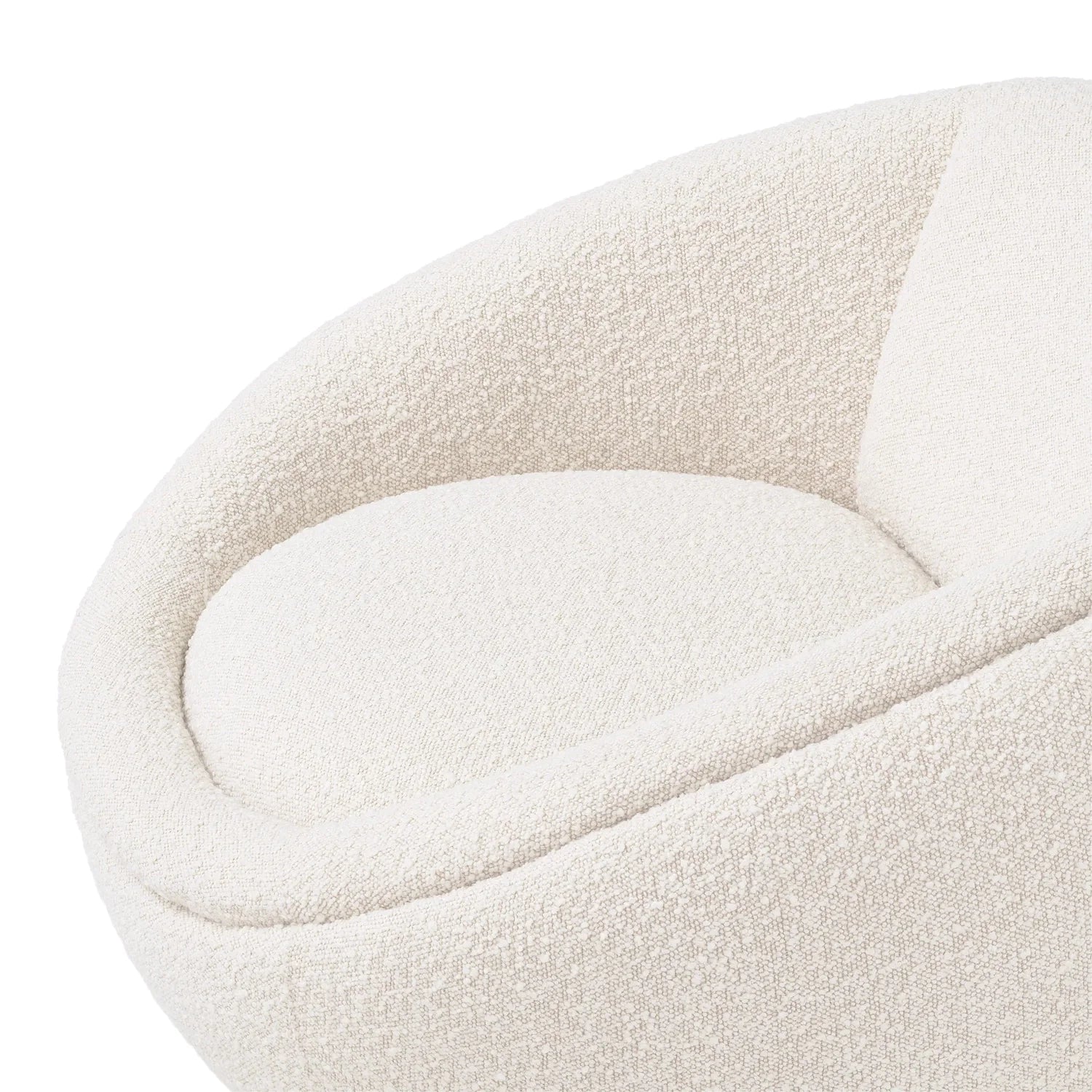 Swivel Chair Bollinger Bouclé Cream-Eichholtz-EICHHOLTZ-A114819-Lounge Chairs-3-France and Son