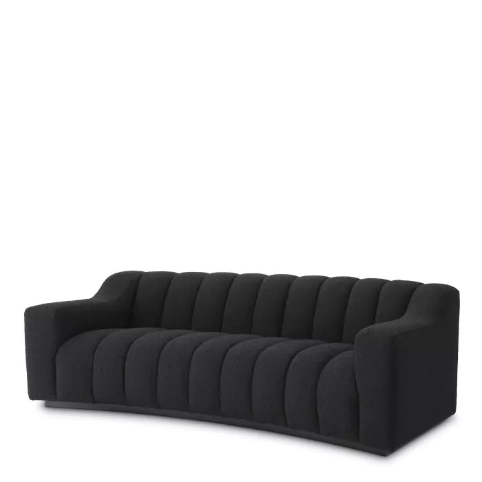 Sofa Kelly - Bouclé Black-Eichholtz-EICHHOLTZ-A115144-SofasSmall-3-France and Son