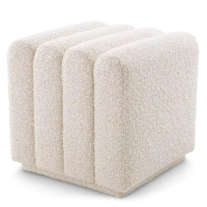 Stool Bente-Eichholtz-EICHHOLTZ-A115491-Stools & OttomansBouclé cream-3-France and Son