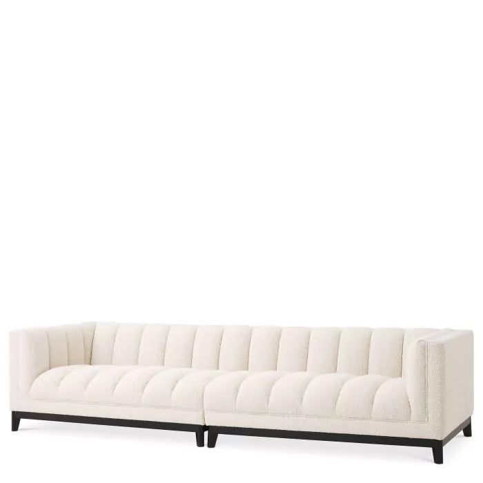 Sofa Ditmar bouclé cream L-Eichholtz-EICHHOLTZ-A115527-Sofas-1-France and Son