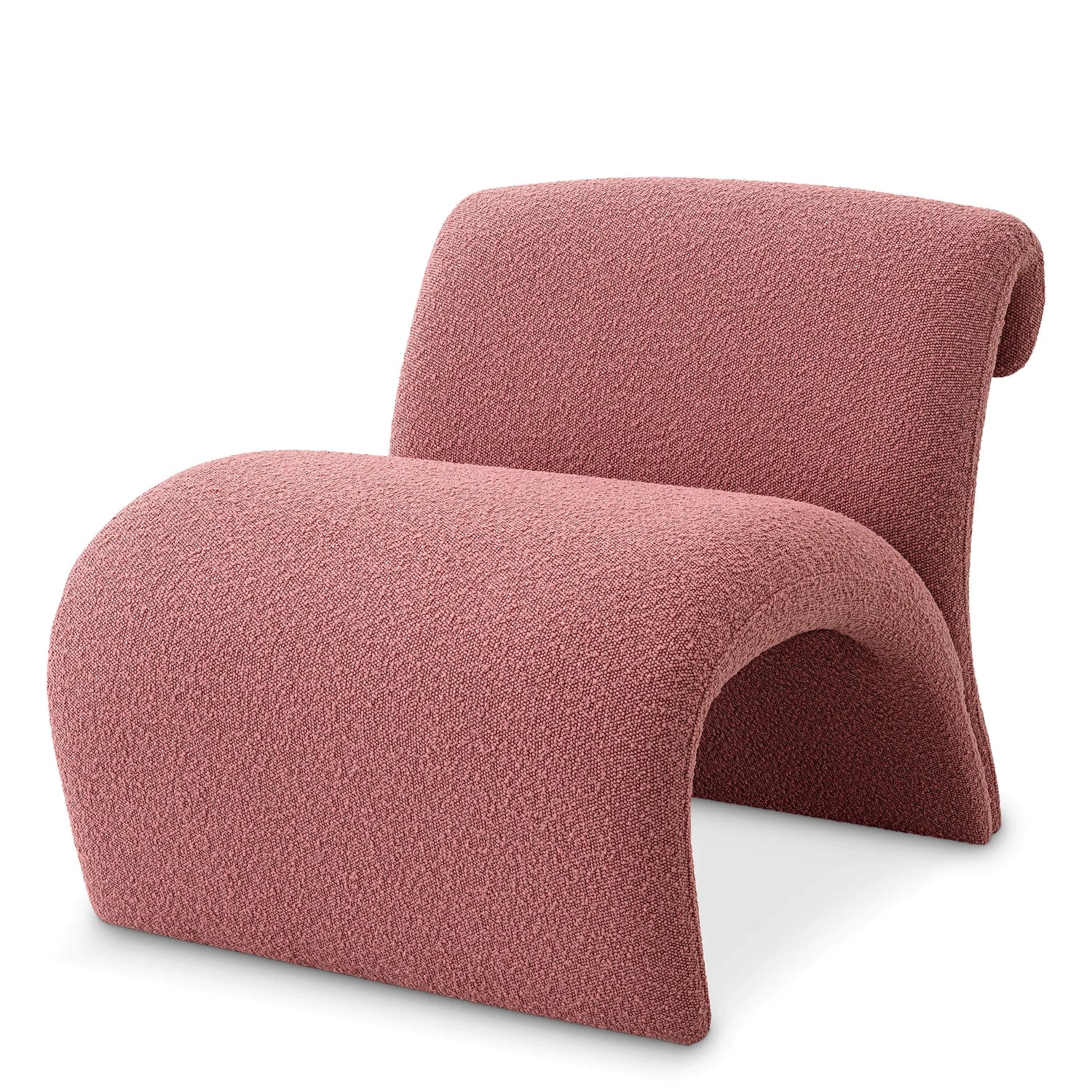 Chair Vignola-Eichholtz-EICHHOLTZ-A117130-Lounge ChairsBouclé rose-7-France and Son