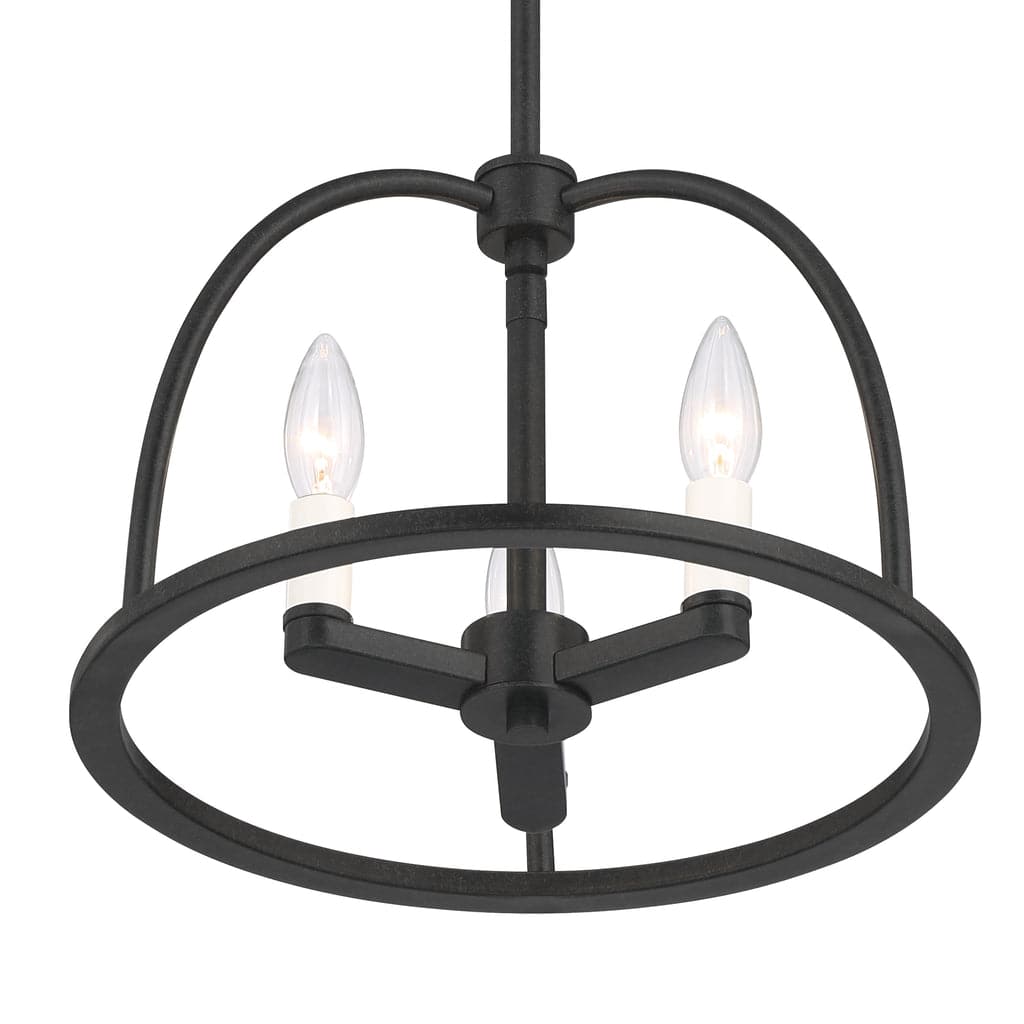 Abbott 3 Light Chandelier-Crystorama Lighting Company-CRYSTO-ABB-3003-BK-ChandeliersBlack-3-France and Son