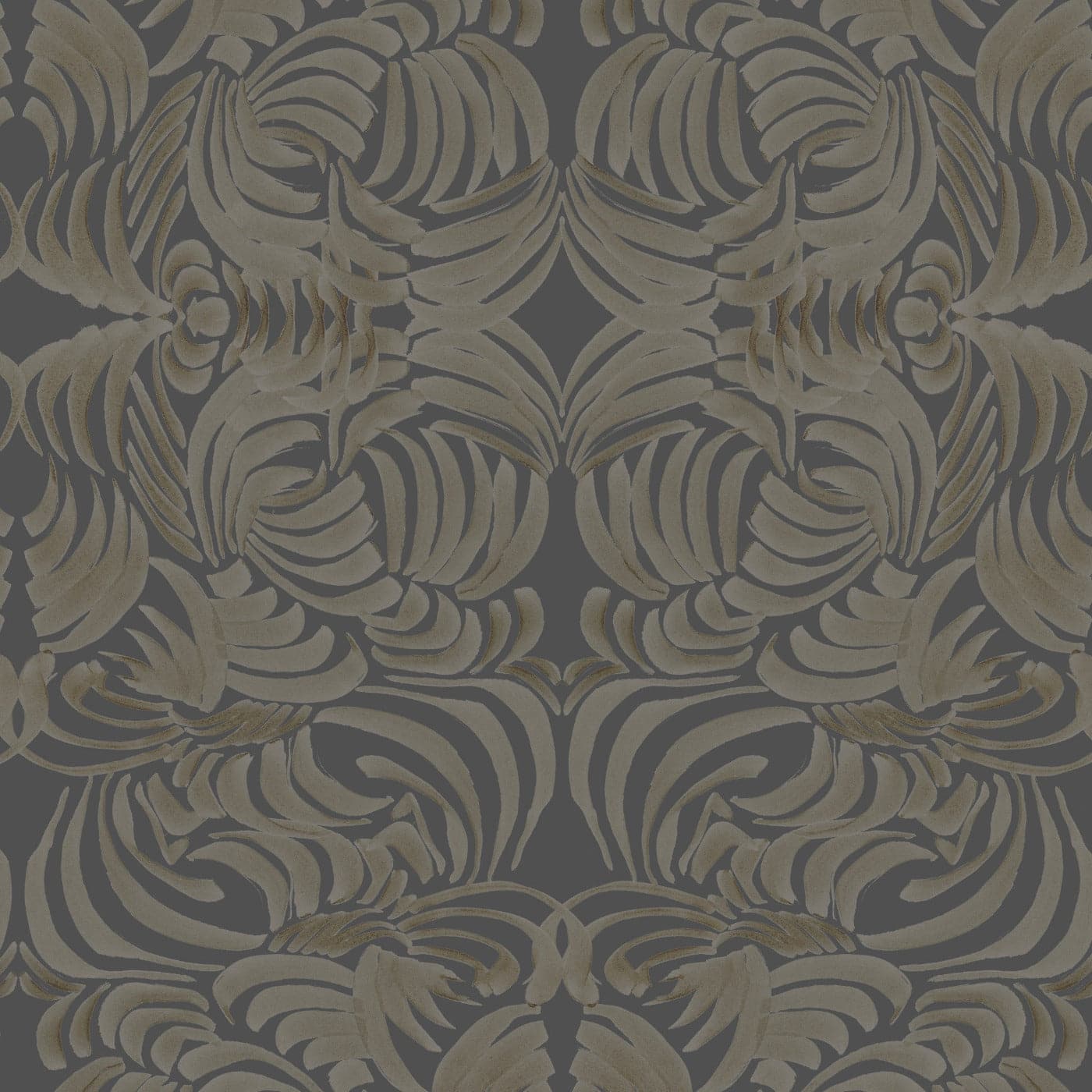 Flora Wallpaper-Mitchell Black-MITCHB-WCAB416-PM-10-Wall DecorPatterns Goldenrod-Premium Matte Paper-Small-1-France and Son