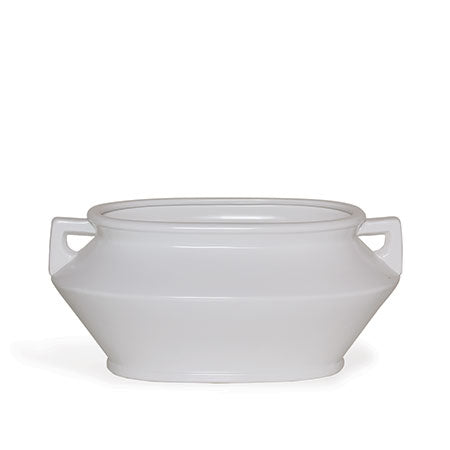 Santorini White Oval Planter-Port 68-PORT-ACBS-188-05-Planters-1-France and Son