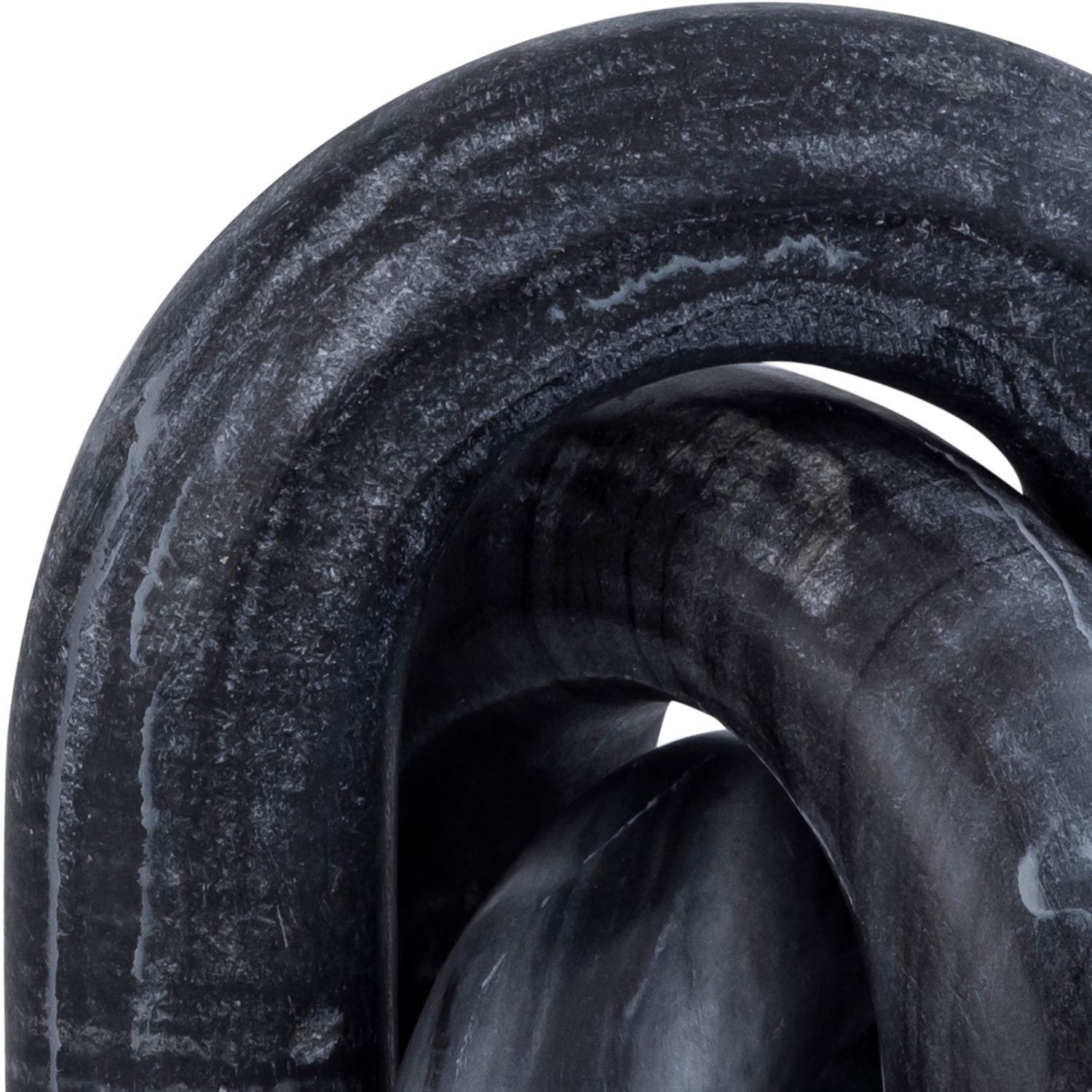 Arco Genuine Marble 3pc. Decorative Object — Black