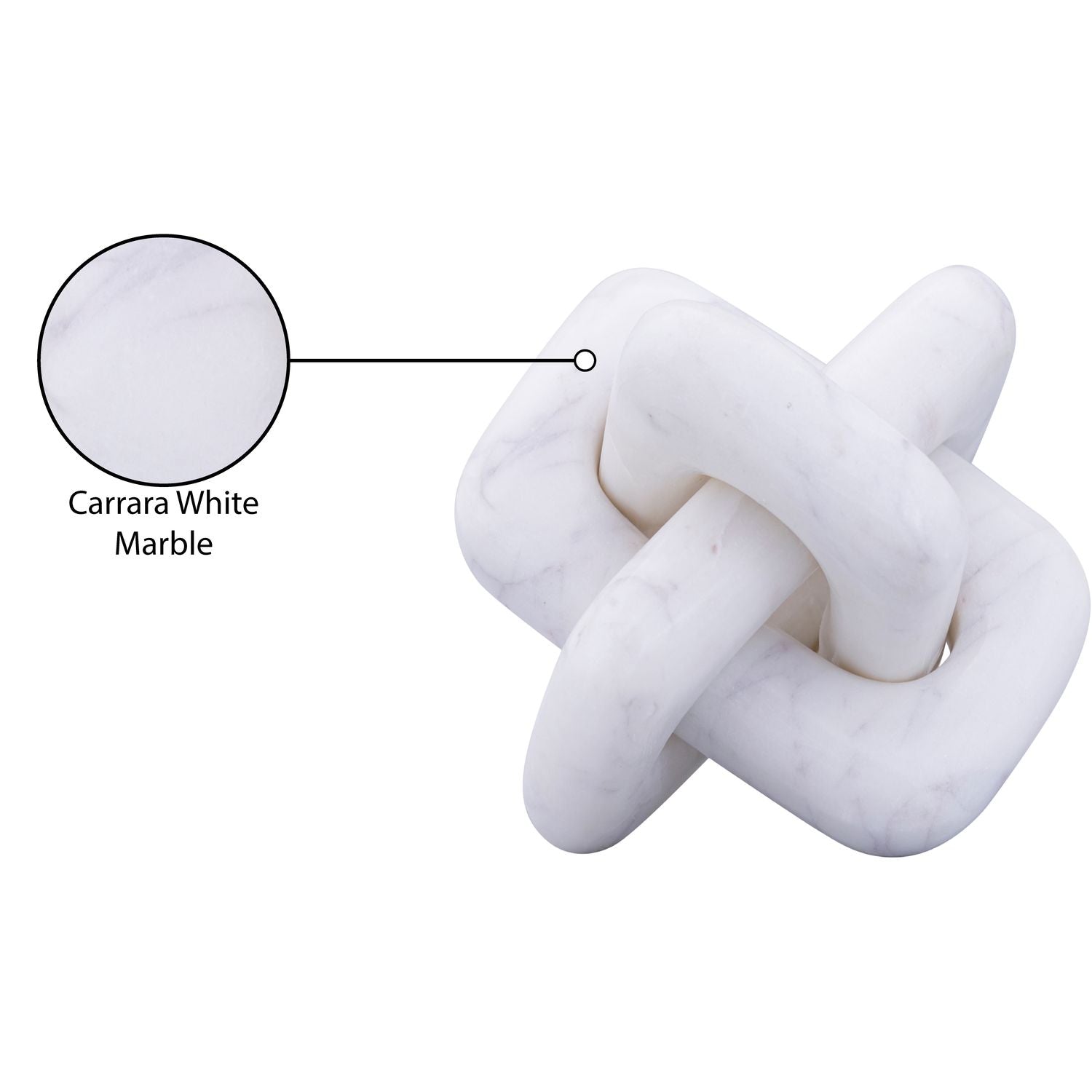 Bond Genuine Marble Decorative Knot — White