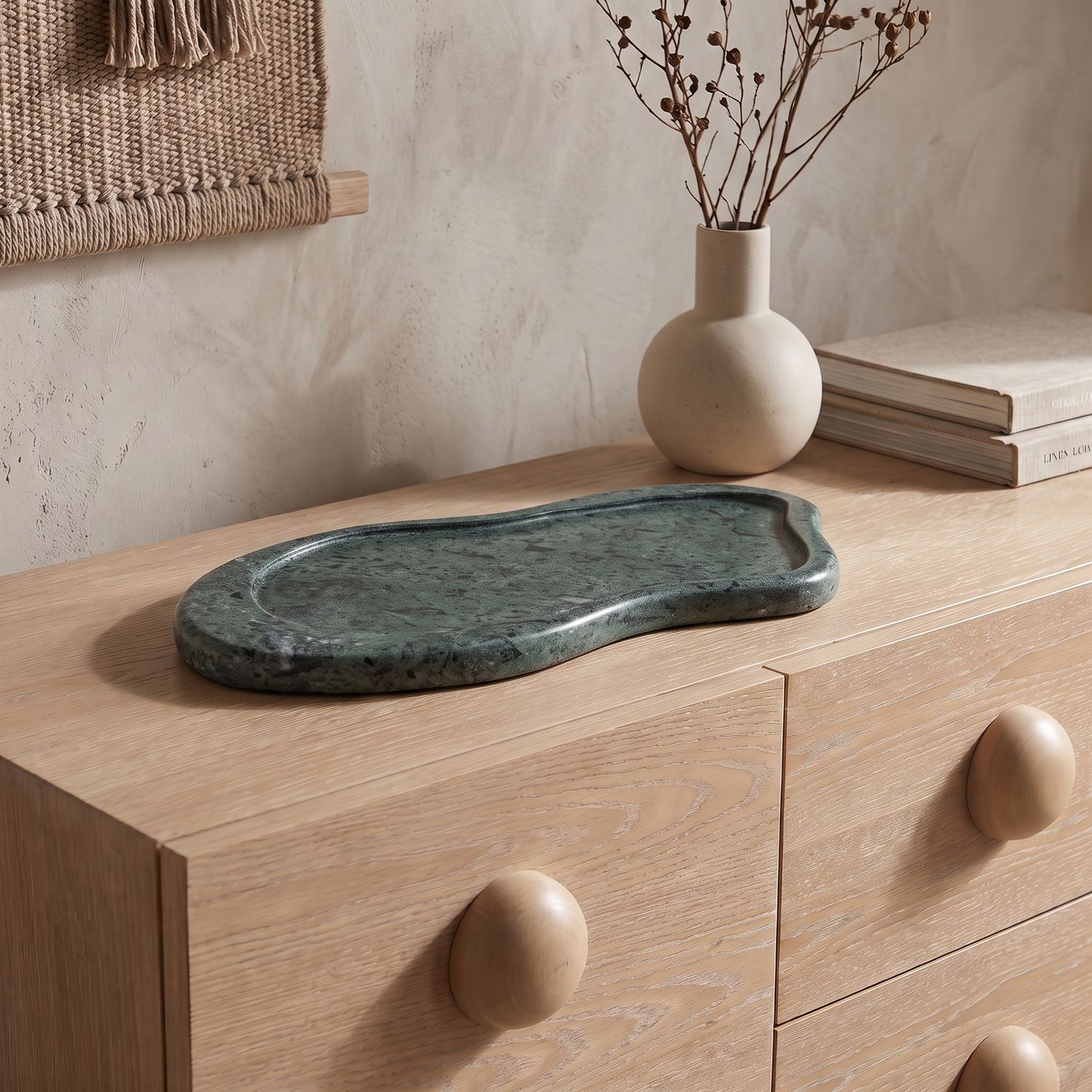 Arezzo Genuine Marble Tray — Green