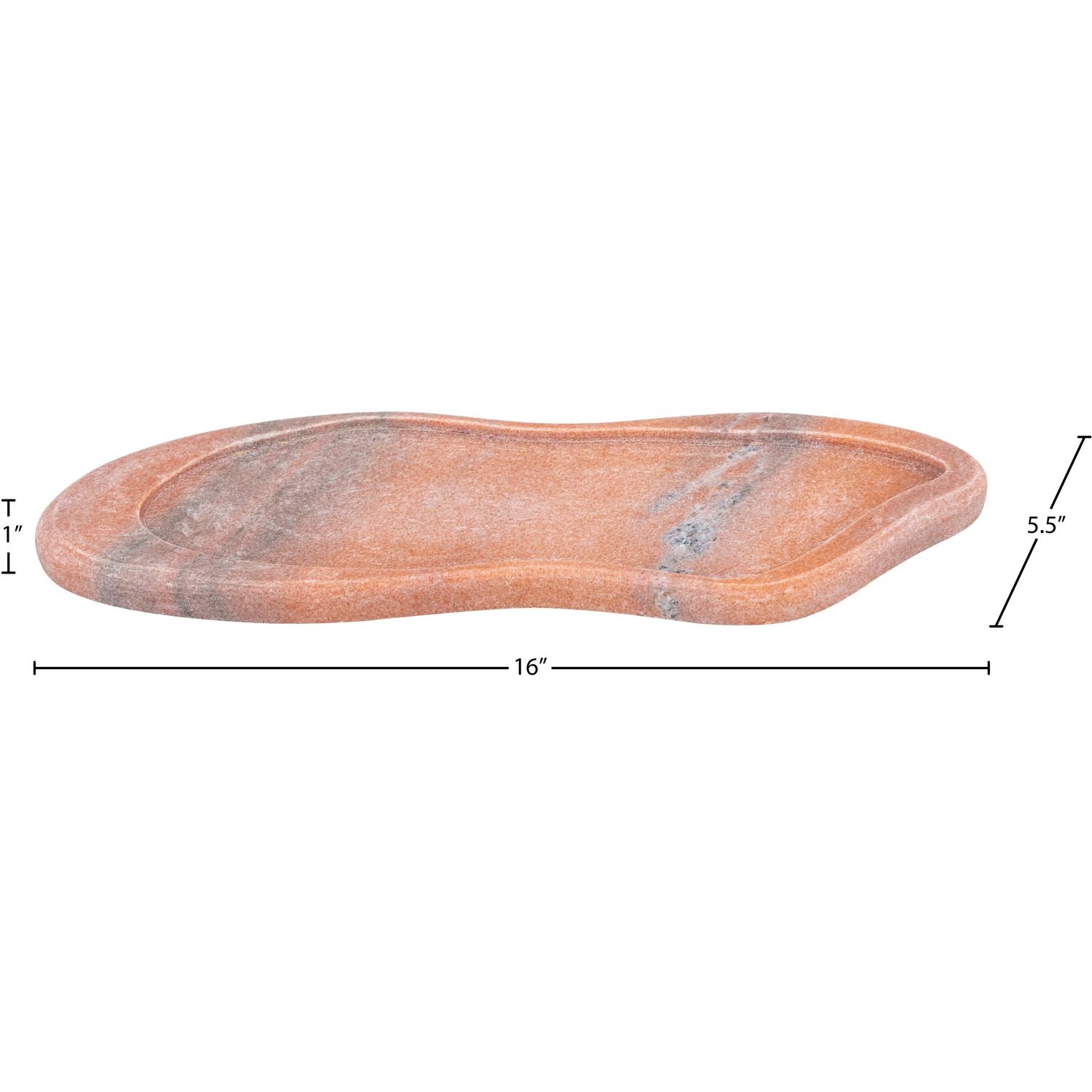 Arezzo Genuine Marble Tray — Pink