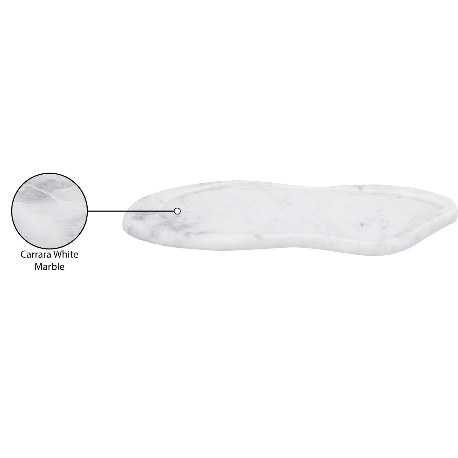 Arezzo Genuine Marble Tray — White