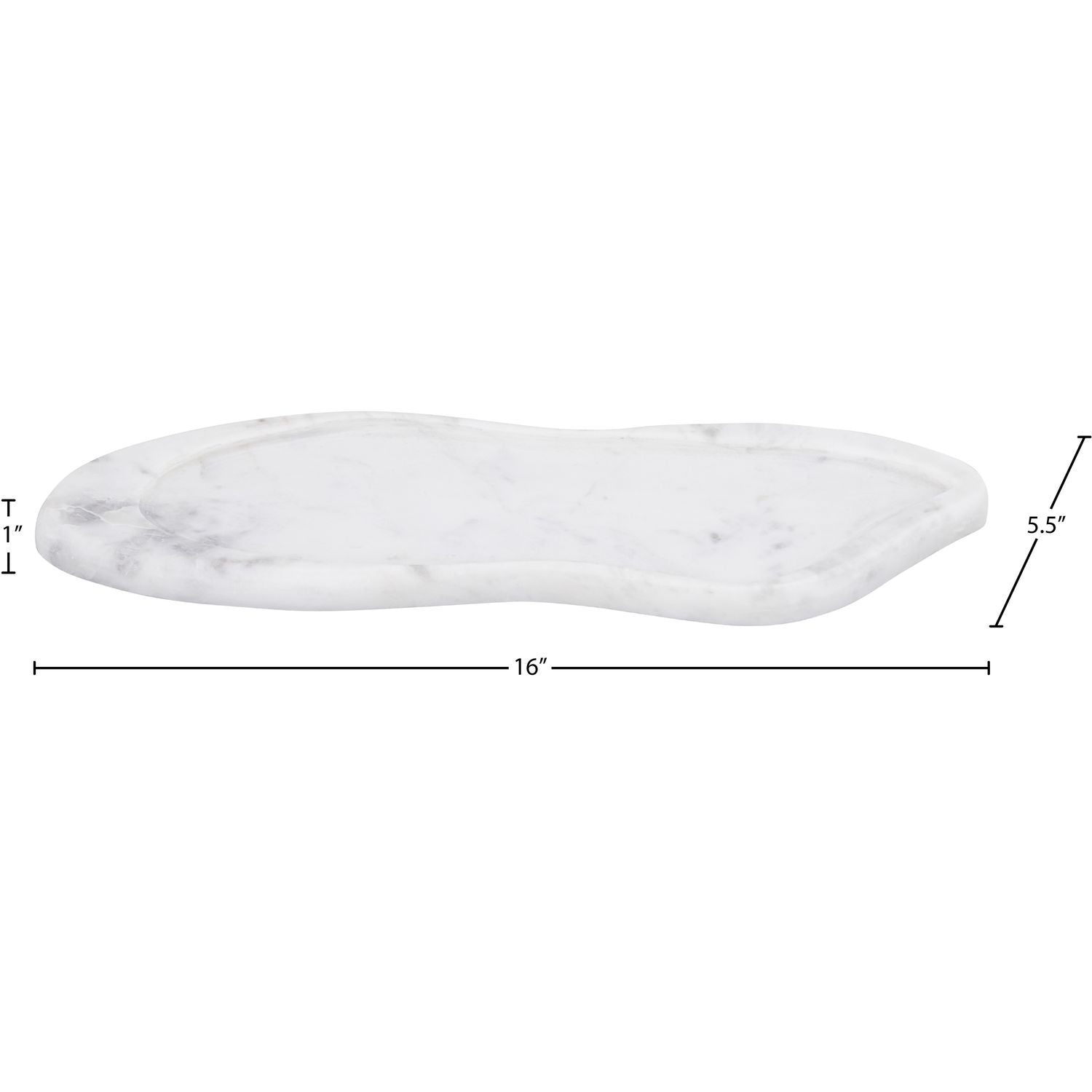 Arezzo Genuine Marble Tray — White