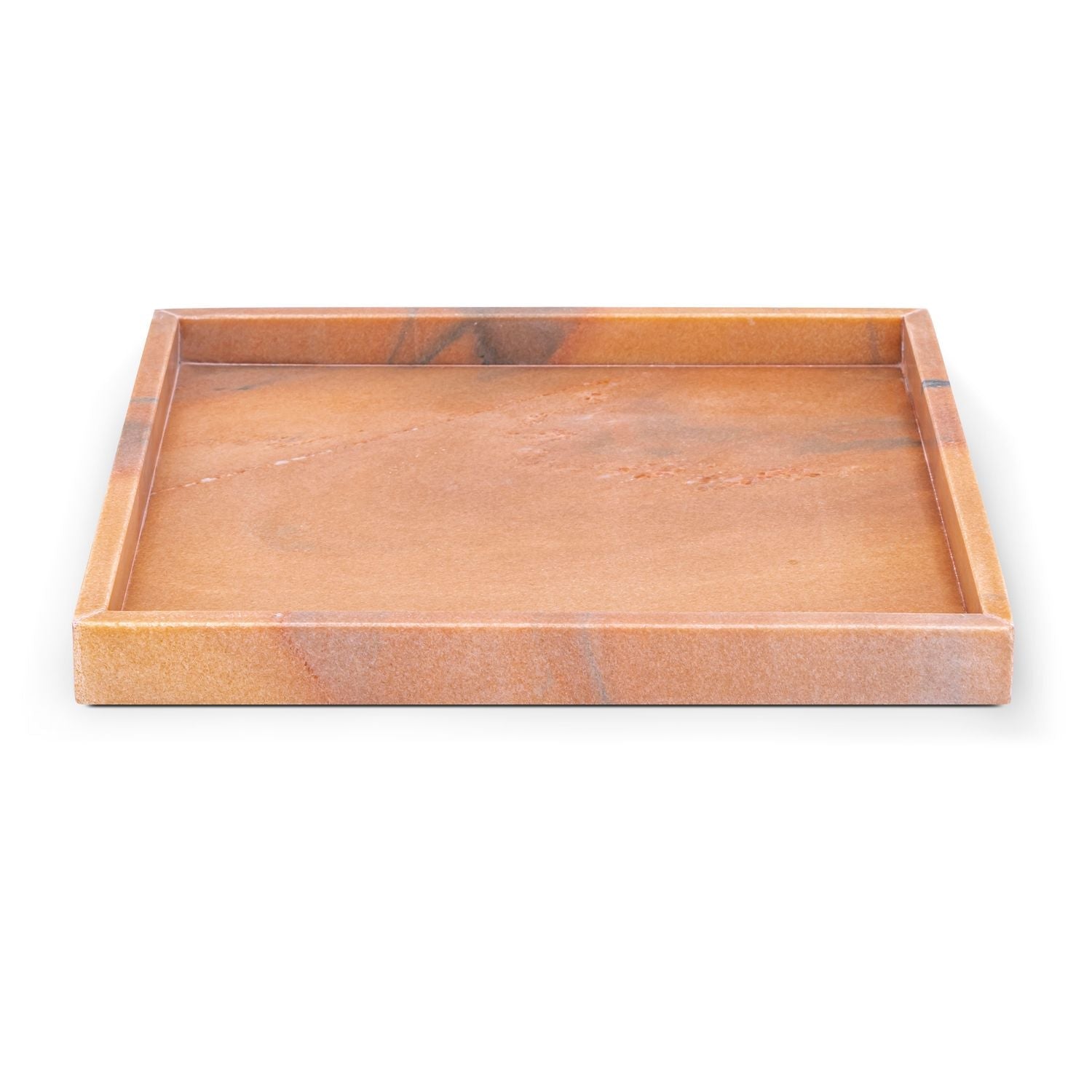 Barletta Square Genuine Marble Tray — Pink
