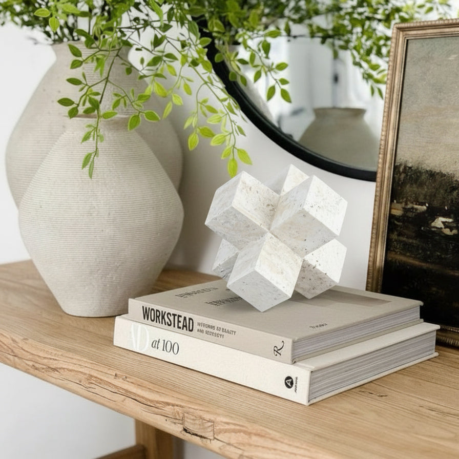 Jack Natural Travertine Decorative Jack Object