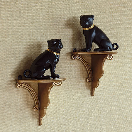 Cecil Pug Pair - Set Of 2-Port 68-PORT-ACFM-359-01-Decorative ObjectsCream-5-France and Son