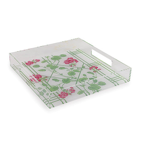 Geranium Trellis Lucite Tray-Port 68-PORT-ACGS-312-01-Trays-1-France and Son