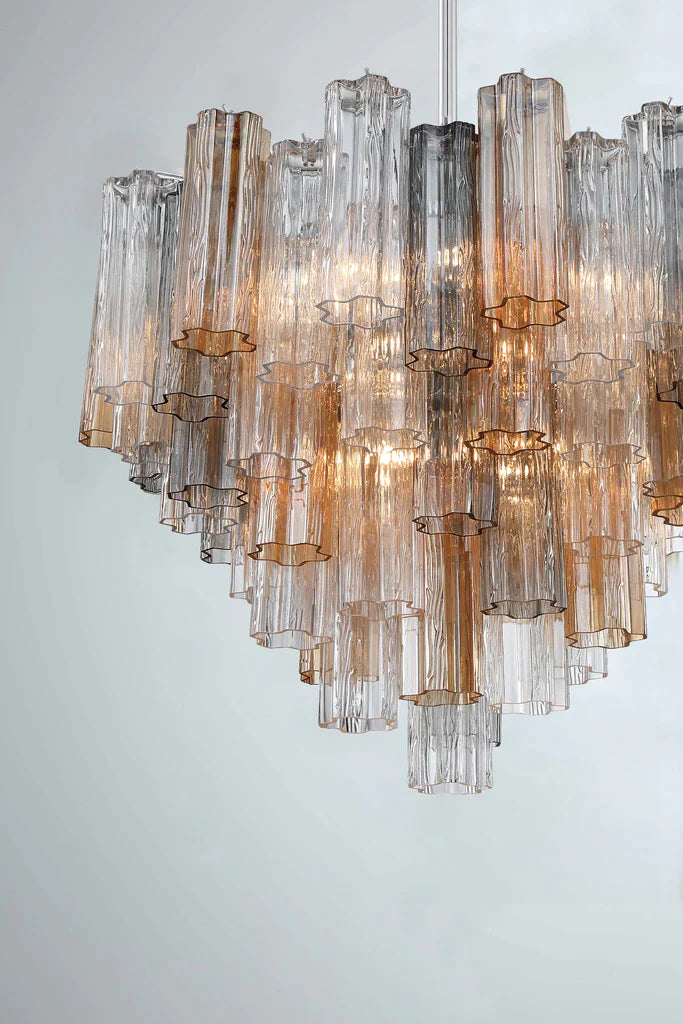 Addis 12 Light Chandelier-Crystorama Lighting Company-CRYSTO-ADD-312-AG-AM-ChandeliersAged Brass - Tronchi Glass Amber-10-France and Son