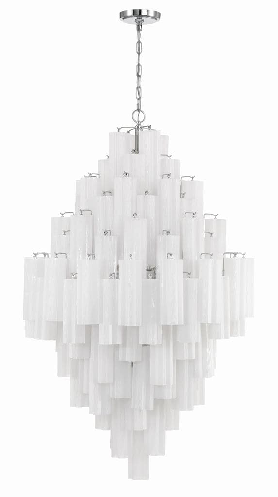 Addis 20 Light Chandelier-Crystorama Lighting Company-CRYSTO-ADD-319-AG-AM-ChandeliersTronchi Glass Amber-Aged Brass-28-France and Son