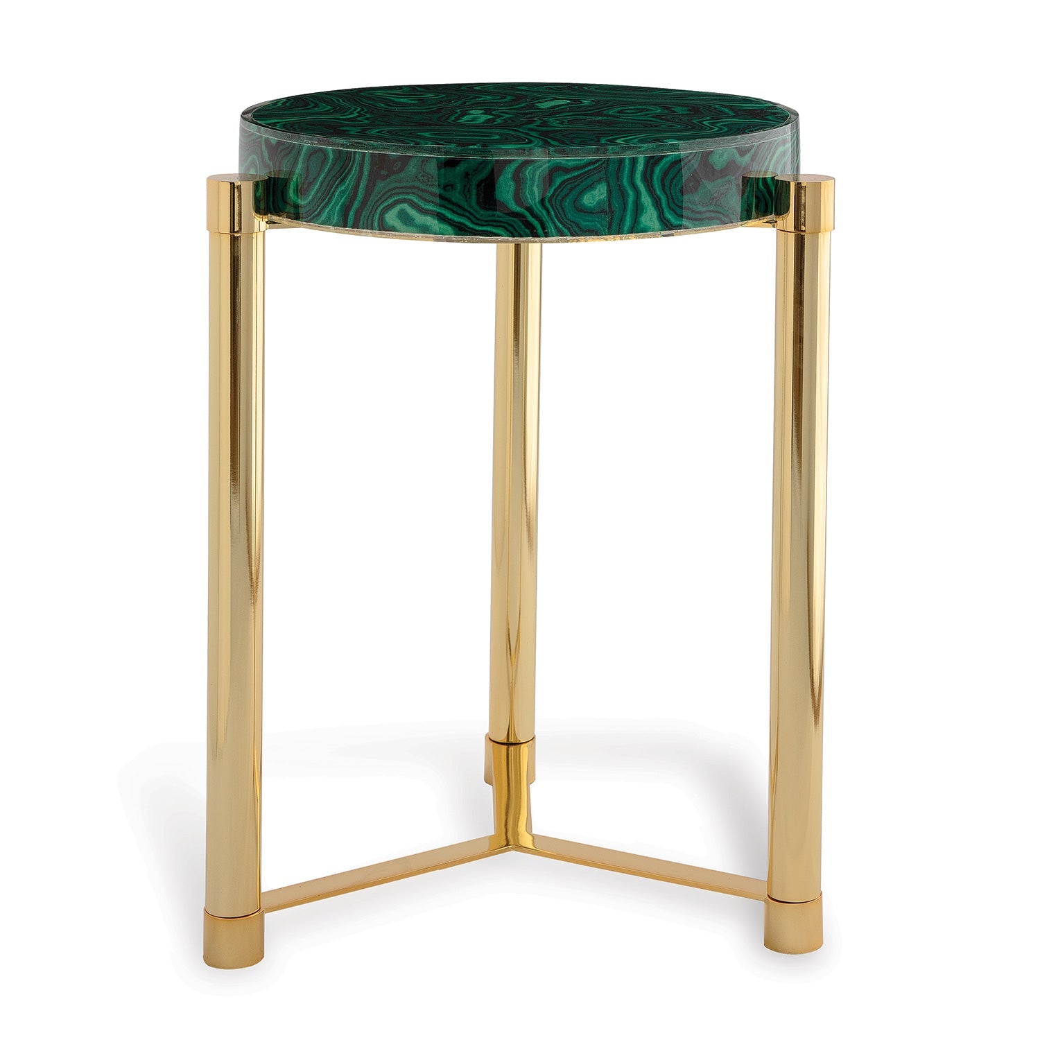 Malachite Accent Table-Port 68-PORT-AFDS-398-04-Side TablesGold-3-France and Son