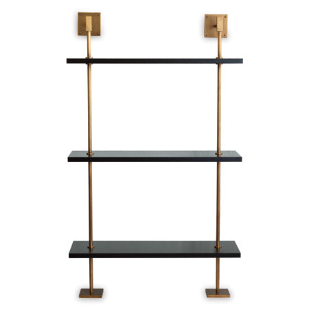 Marais 3-Tier shelf 36"-Port 68-PORT-AFGS-313-05-Bookcases & CabinetsBlack/Brass-1-France and Son