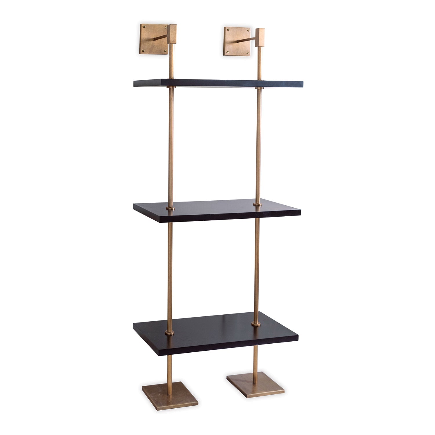 Marais 3-tier Shelf-Port 68-PORT-AFGS-313-09-Bookcases & CabinetsPolished Nickel / White-11-France and Son