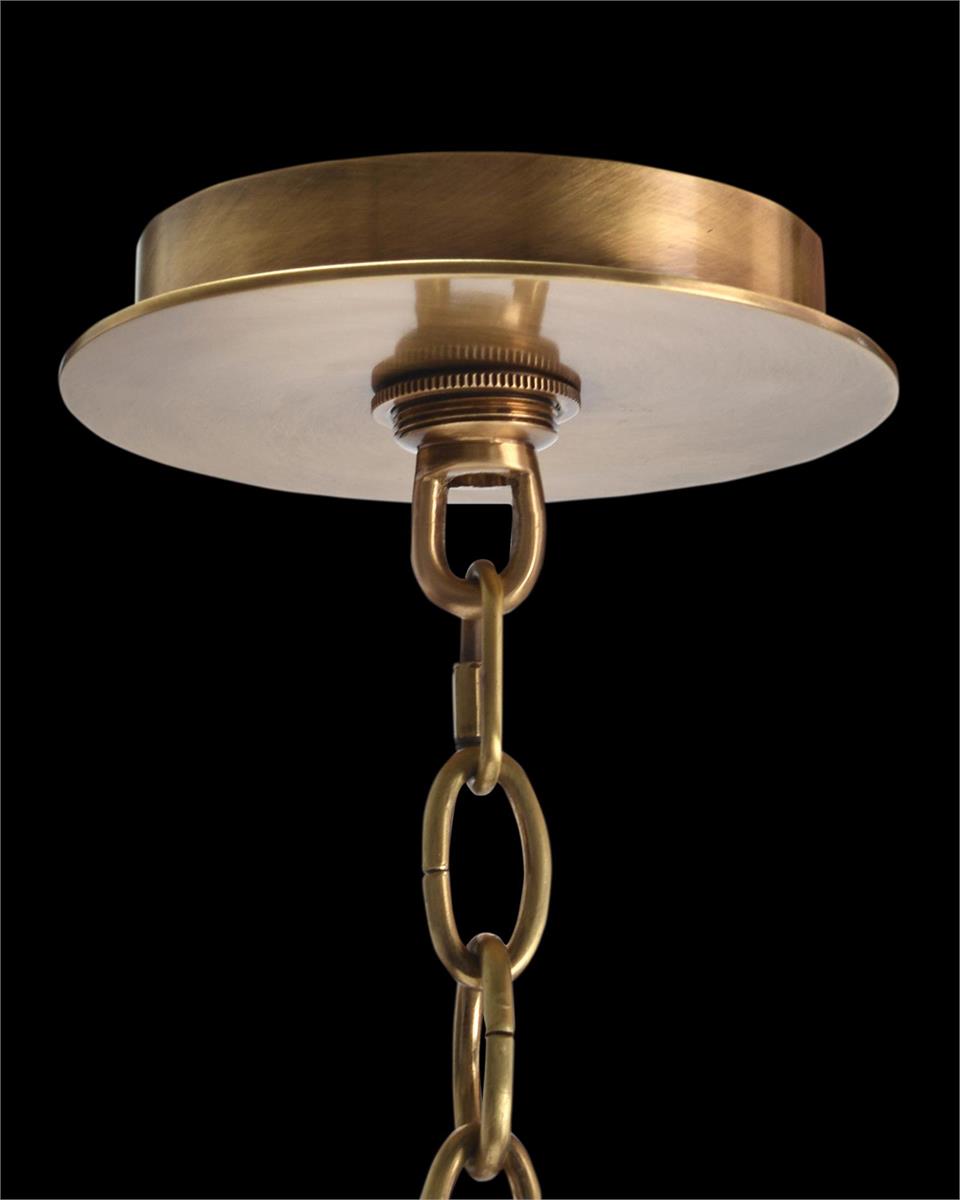 Acrylic And Brass Six-Light Chandelier - Clear