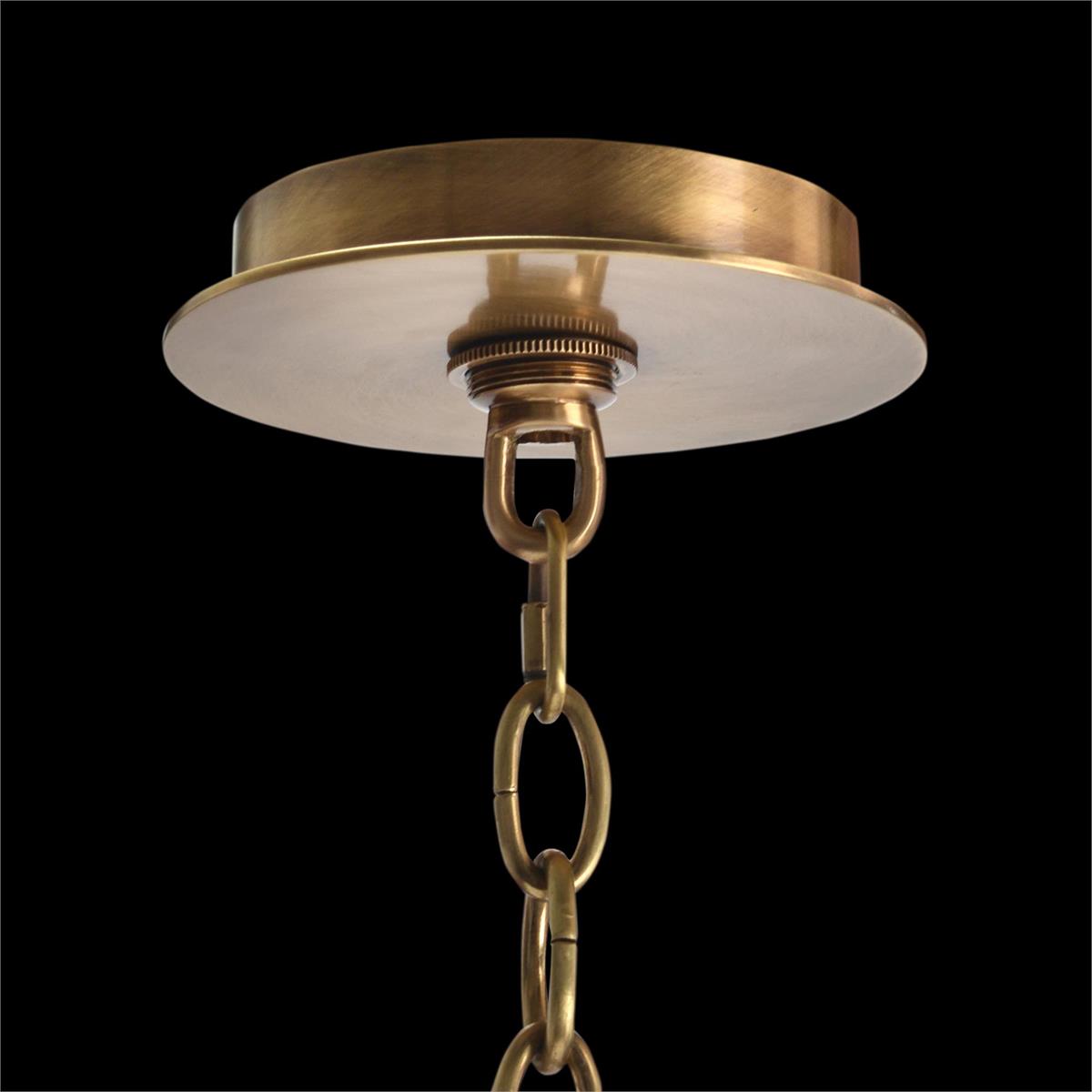 Acrylic And Brass Six-Light Chandelier - Clear