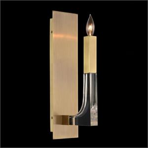 Acrylic And Brass Single - Light Wall Sconce - Style 5-John Richard-JR-AJC-9042-Outdoor Wall Sconces-1-France and Son