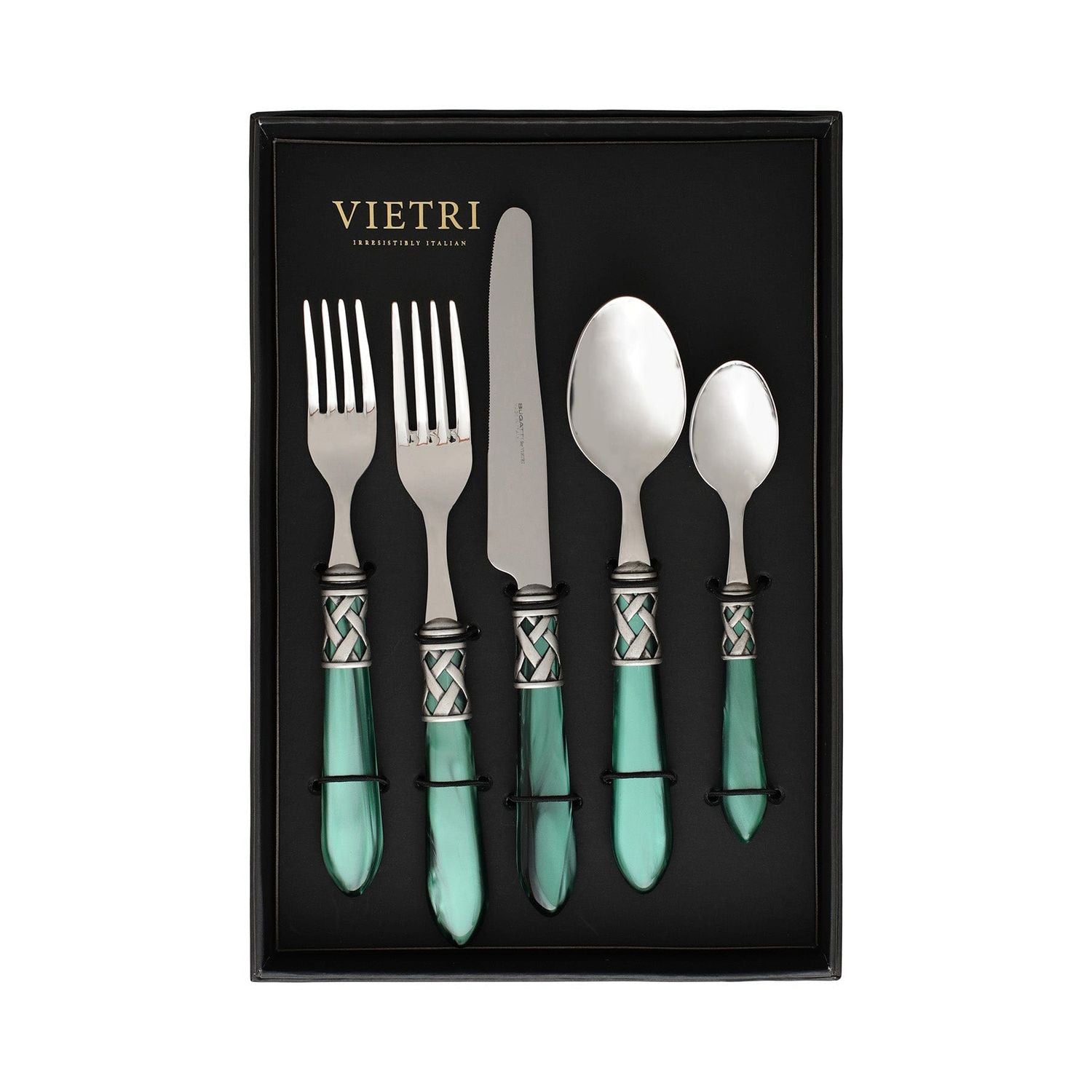 Aladdin Five-Piece Place Setting - Set of 4 - Green / Antique