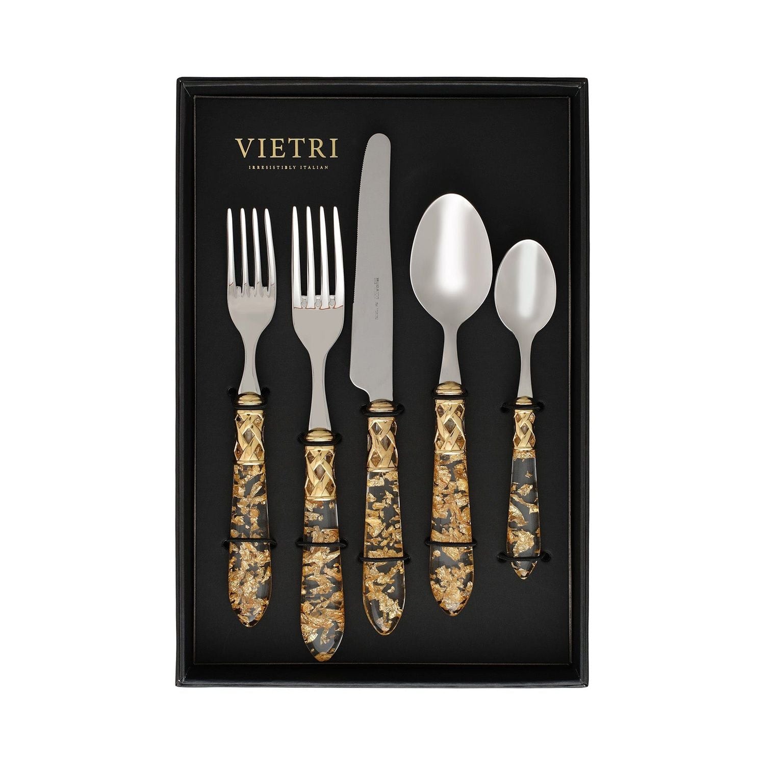 Aladdin Five-Piece Place Setting - Set of 4 - Gold Fleck / Brilliant